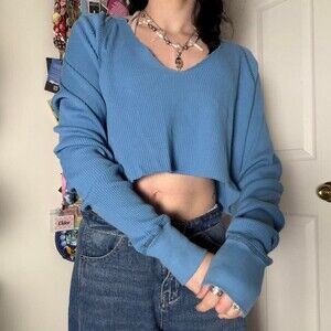 Bdg Blue Cropped Long Sleeve C 15 B